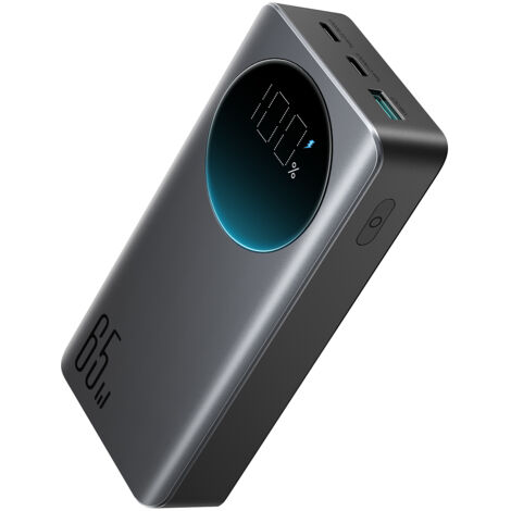 Digitale Powerbank 20000mAH 65W 3A USB USB-C schwarz
