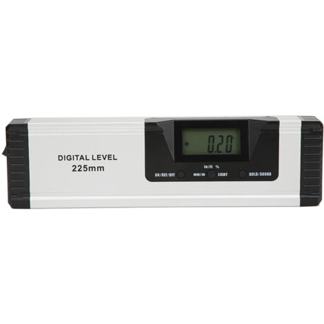 Digitale rote Laserwasserwaage – 225 mm, magnetisches Lineal aus Aluminiumlegierung