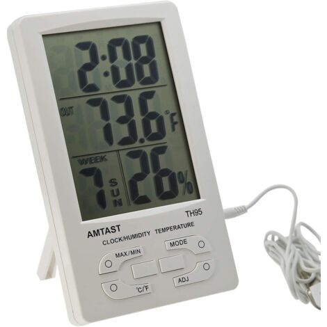 Digitale Thermometer für drinnen und draußen, Hygrometer, Luftfeuchtigkeit