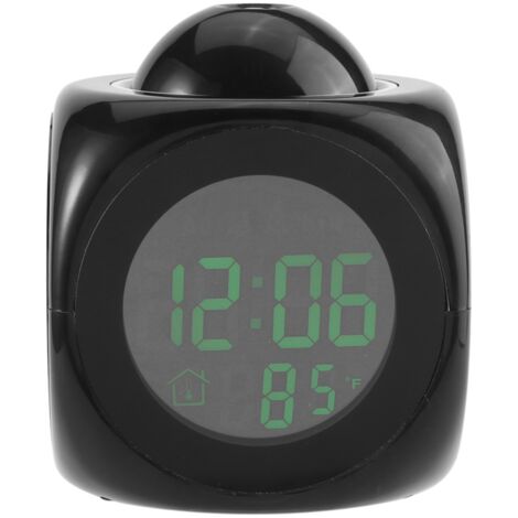 Digitale Wanduhr mit Projektion, LED-Anzeige, Thermometer und Sprachalarm