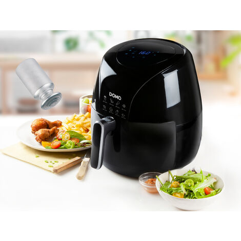 Digitale XXL Heißluftfritteuse ohne Öl, 5,5Ltr. 2000W & Salzstreuer