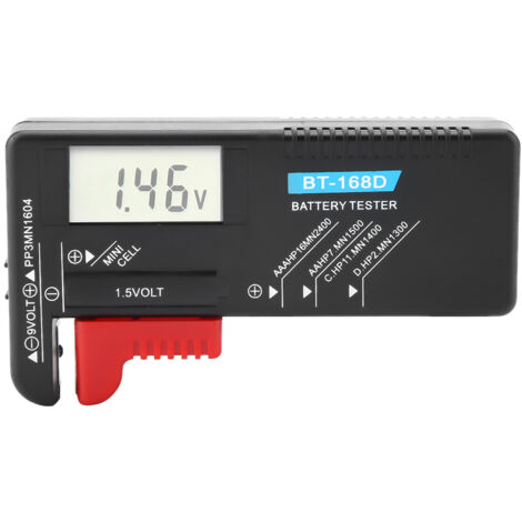 Digitaler Batterietester für AA/AAA/C/D/9V-Batterien - BT-168D