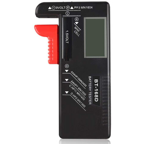 Digitaler Batterietester, universeller Heimbatterietester für AAA AA CD 9V 1,5V Knopfzellenbatterien