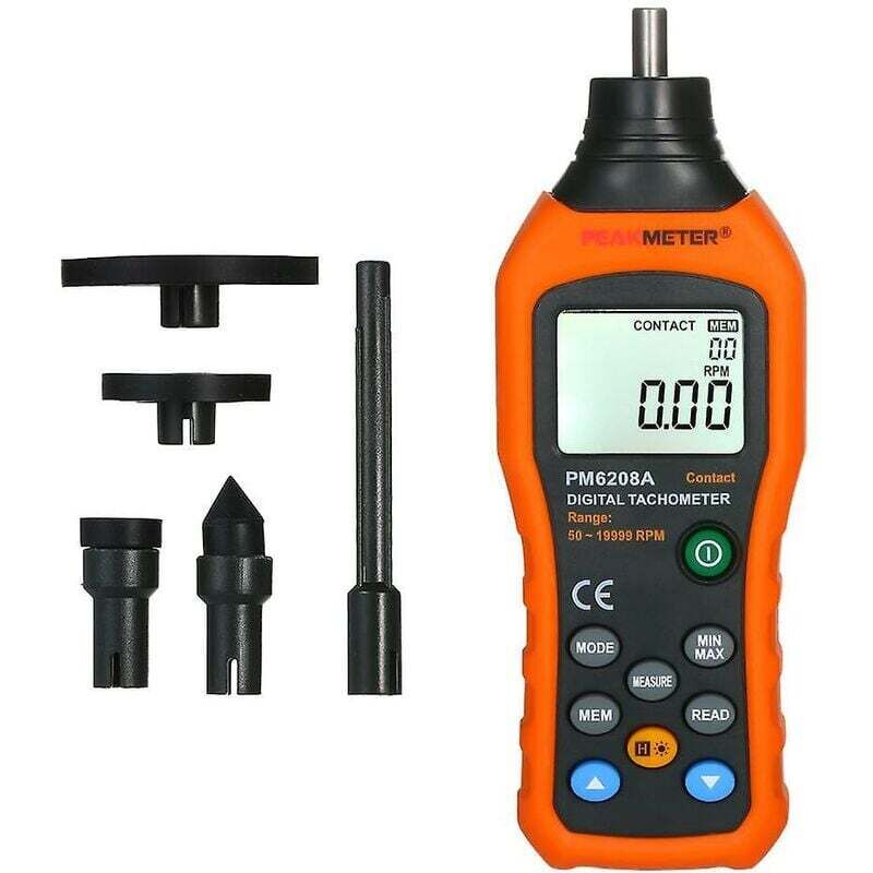 Image of Digitaler Drehzahlmesser, großer Messbereich, 50–19999 U/min, LCD-Tachometer