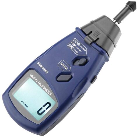 Digitaler Drehzahlmesser, SM6236E Digitaler Kontaktdrehzahlmesser, Neuer automatischer Datenspeicher mit Hintergrundbeleuchtung und Max/Min-Daten zur Geschwindigkeitsmessung