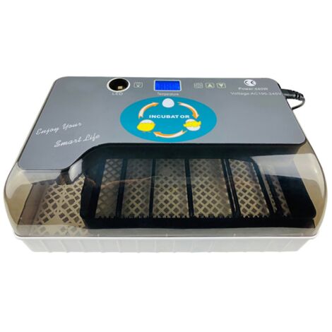 Digitaler Eierbrutapparat mit LED-Tester und automatischer Drehung, geeignet für Hühner, Enten, Gänse, Tauben und Wachteln, fasst 12 Eier, ABS