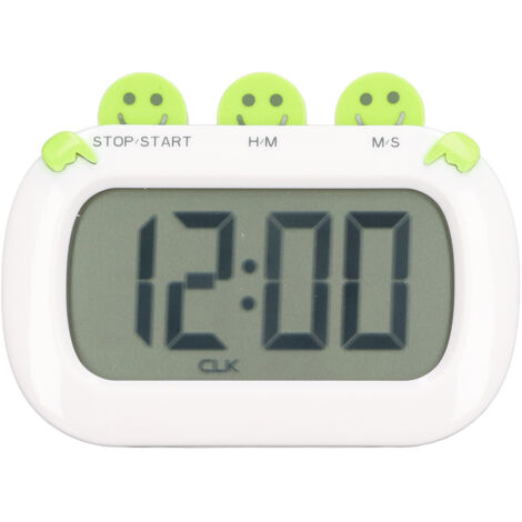Digitaler Küchentimer mit großem LCD-Display, multifunktional zum Kochen, Backen und Lernen – Grün