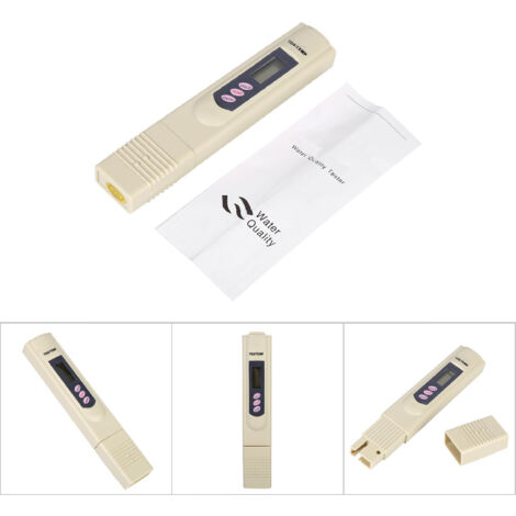 Digitaler LCD-Wasserqualitätsmessgerät-Stift (TDS 0-9999 ppm) mit Thermometer, Grau