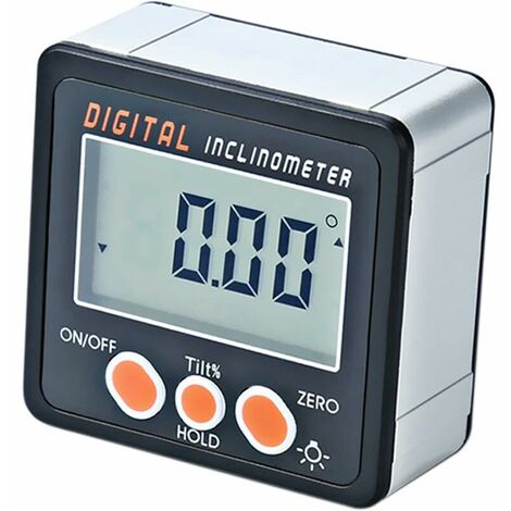 Digitaler LCD-Winkelmesser 0–360° – elektronischer Entfernungsmesser – Aluminiumlegierung – digitales Gehäuse – magnetische Befestigung