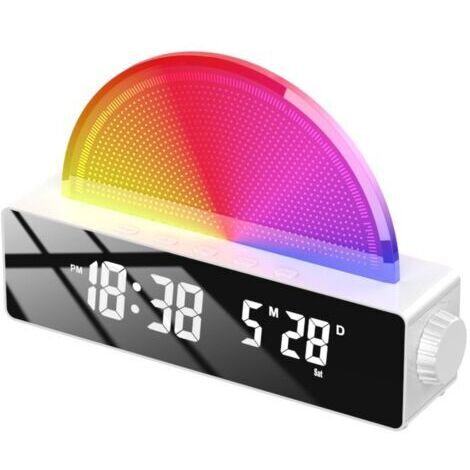 Digitaler Lichtwecker mit einstellbarer Helligkeit und verschiedenen Effekten