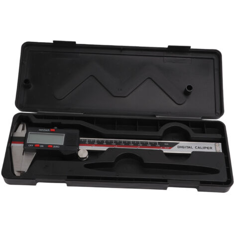 Digitaler Messschieber, ausziehbar von 0-150 mm/6 Zoll, Genauigkeit ±0,02 mm, Edelstahl, für den Heimgebrauch.