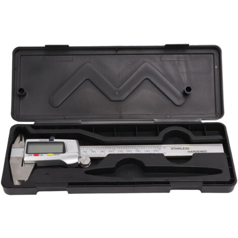 Digitaler Messschieber, digitaler Nonius-Messschieber, Messbereich 0–150 mm, Genauigkeit ±0,02 mm, silberfarbener Edelstahl