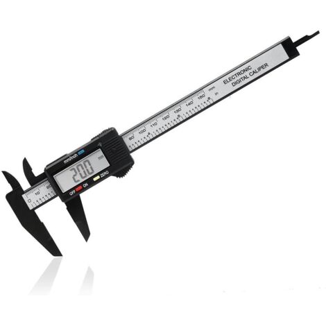 Digitaler Messschieber Nr. 150 mm – Großes LCD-Display, Außen-/Innen-/Tiefenmessung, Schwarz