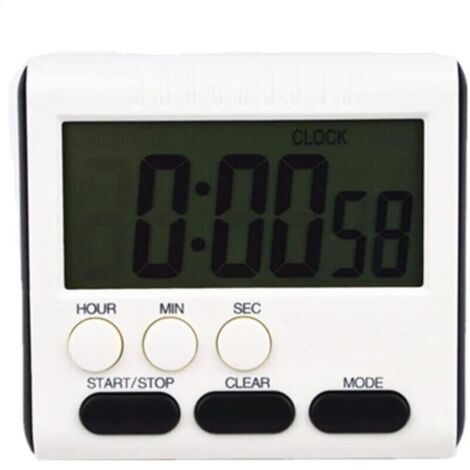 Digitaler Mini-Timer, 24-Stunden-Format, Countdown-Timer und Stoppuhr, zum Kochen, Sport, Lernen, Meetings