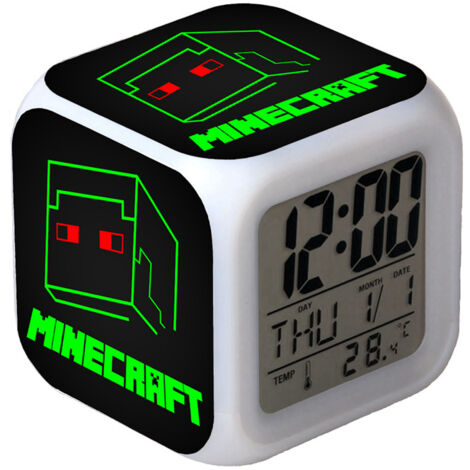 Digitaler Multifunktionswecker Minecraft-Wecker LED-Edition