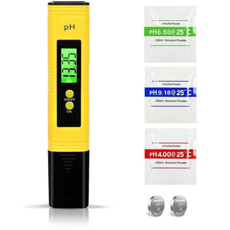 Digitaler pH-Tester, elektronischer PH-Tester, LCD-Display mit Hintergrundbeleuchtung, PH-Testerbereich 0,00–14,00, Aquarium-PH-Meter mit automatischer Kalibrierung, für Trinkwasser, Schwimmbecken, Aq