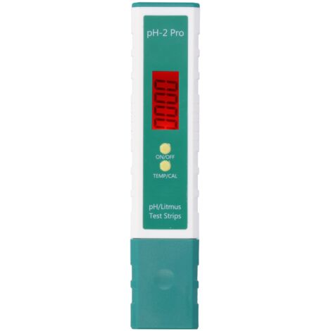 Digitaler pH-Tester in Stiftform mit Thermometer und Teststreifen für Trinkwasser und Schwimmbäder