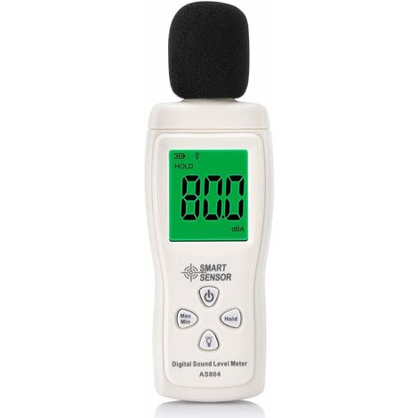 Digitaler Schallpegelmesser, digitaler Dezibeltester, professioneller Dezibelmesser 30–130 dBA, minimale/maximale Daten, schwache Batterie, hintergrundbeleuchtetes LCD-Display, automatische Abschaltun