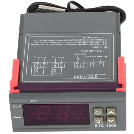 Digitaler Thermostat, elektrischer Temperaturregler für Kühlung und Heizung mit Alarmfunktion, Thermometer für Heimbrauerei