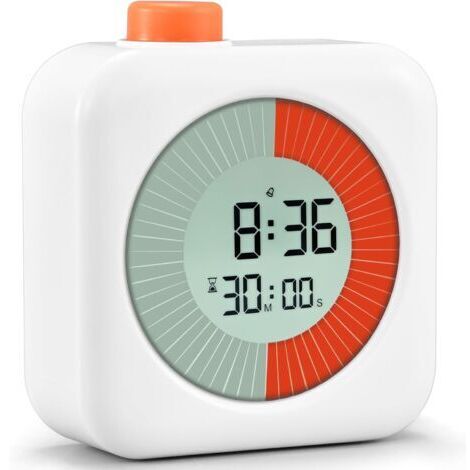 Digitaler visueller Timer, 60-Minuten-Countdown für Kinder und Erwachsene, Zeitmanagement-Tool, 3-in-1-Wecker für Homeschooling, Küche, ADHS und Schulanfang