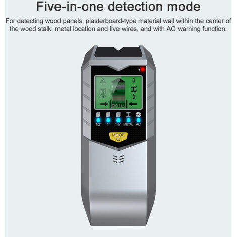 Digitaler, wandmontierter Metalldetektor mit hintergrundbeleuchtetem LCD-Bildschirm, tragbarer, multifunktionaler Holzständerdetektor.