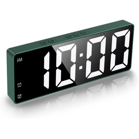Digitaler Wecker, LED-Uhr, elektronische Tischuhr mit Temperaturanzeige, Reisewecker, 12/24-Stunden-Anzeige, Digitaluhr für Zuhause, Schlafzimmer