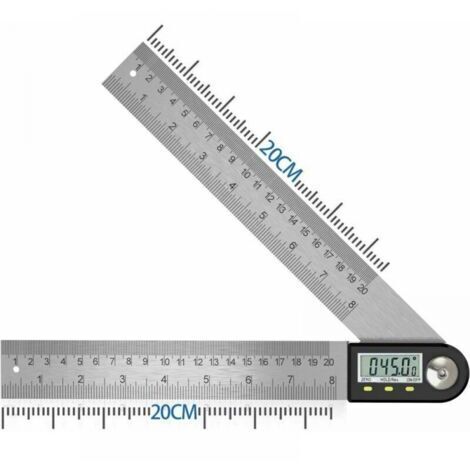 Digitaler Winkelmesser 0-360 ° Digitales Neigungsmesser aus Edelstahl Winkelmesser Winkel Lineal mit LCD-Anzeige für Holzbearbeitung Bau Reparatur