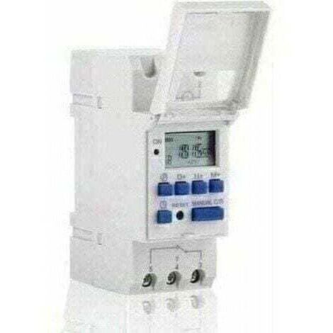 Digitaler Zeitschalter, 1-teiliges LCD-Display, wöchentlich programmierbarer elektronischer Zeitrelaisschalter, 16 Ein- und 16 Aus-Timer(220 V)