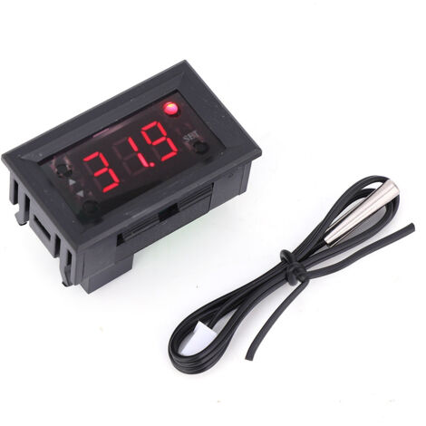 Digitales 12-V-Thermostat W1218, -20 bis 100 °C, mit roter LED-Anzeige