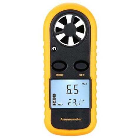 Digitales Anemometer Anemometer, das Windgeschwindigkeit und Temperatur misst