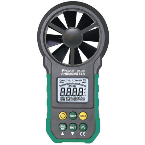 Digitales Anemometer zur Messung von Luftgeschwindigkeit und Luftmenge