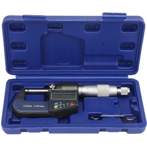 Digitales Dickenmessgerät 0–25 mm, digitales Mikrometer 0,001 mm mit Norm und Zertifikat