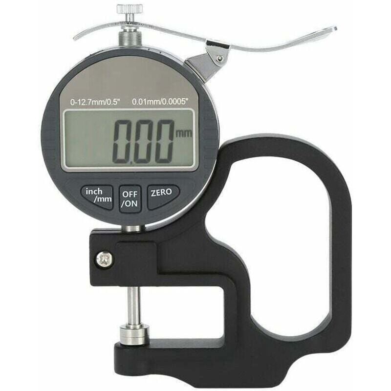 Image of Digitales Dickenmessgerät (Genauigkeit: 0,01 mm): Hochpräzise Digitalanzeige zur Dickenmessung.