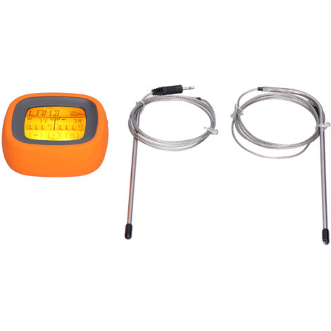 Digitales Grillthermometer mit zwei Sonden, Farb-Touchscreen und Digitalanzeige für präzises Kochen