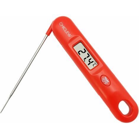 READCLY Digitales Küchenthermometer, Luxuvee Sofort ablesbares digitales Kochthermometer, professionelles Fleischthermometer mit langer faltbarer Sonde für das Kochen in der Küche, Grillen und Grillen