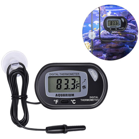 Digitales LCD-Aquarienthermometer mit Saugnapf – Wassertemperatur für Terrarien, Fische und Reptilien
