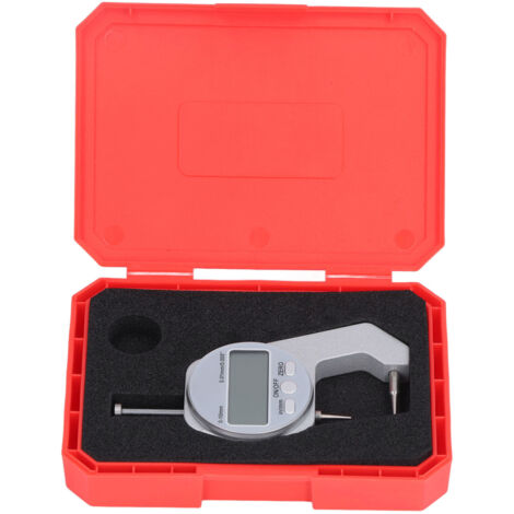 Digitales LCD-Dickenmessgerät – Messbereich 0–10 mm, gebogene Spitze
