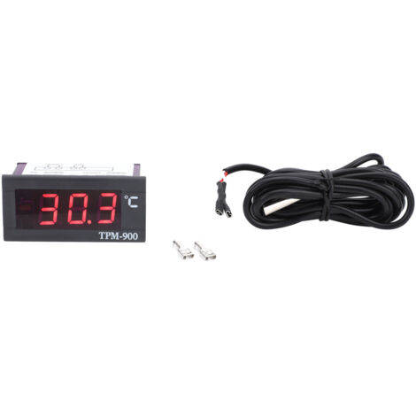 Digitales LCD-Temperaturdisplay -40 °C bis +110 °C mit Sonde