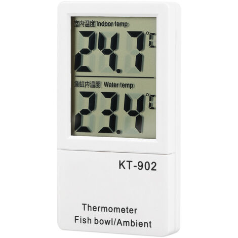 Digitales LCD-Thermometer für den Innenbereich und Aquarien mit dualer Temperaturanzeige
