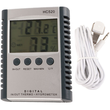 Digitales LCD-Thermometer-Hygrometer für den Innen- und Außenbereich