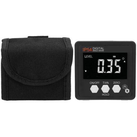 Digitales LCD-Winkelmessgerät – IP54 wasserdichter Neigungsmesser – Schwarz-Weiß