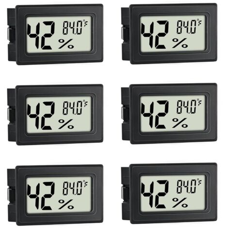 Digitales Mini-Hygrometer-Thermometer – Feuchtigkeitsmesser für Innenräume mit Fahrenheit-Anzeige (℉) für Humidore, Gewächshäuser, Gärten und Keller