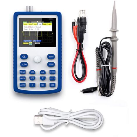 Digitales Oszilloskop, Oszilloskop-Multimeter, 2,4-Zoll-Display, 500 MS/s Abtastrate, 110 MHz Bandbreite, 1 kHz/3,3 V kalibriertes Rechteckwellen-Messoszilloskop