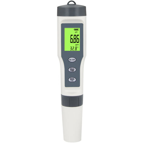 Digitales PH-Messgerät mit ATC 3-in-1-Wasserqualitäts-Tester PH-/Temperatur-Messgerät Tester für insgesamt gelöste Feststoffe Wasserdetektor für Trinkwasser, Pool, Spa, Labor, Aquarium, Teich, PH-Test