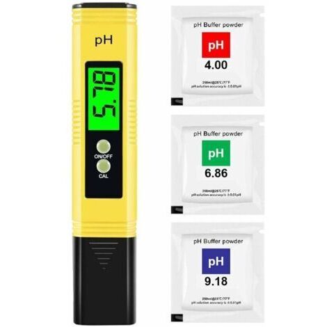 Digitales pH-Messgerät, professioneller pH-Stift, hohe Präzision 0,01 pH, Messbereich 0-14 pH, ideales pH-Messgerät für Trinkwasser im Haushalt, Schwimmbäder und Aquarien