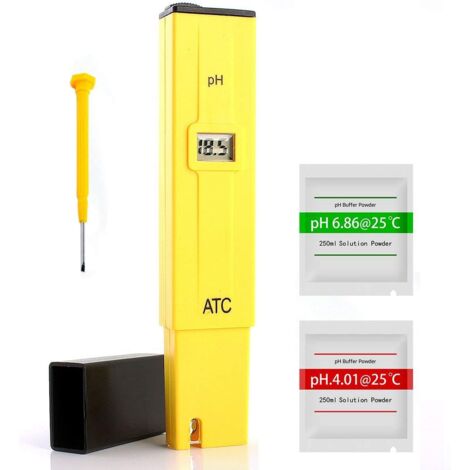Digitales PH-Messgerät, professioneller pH-Tester, elektrisches digitales Taschen-PH-Messgerät, Wasser-Hydrokultur-Teststift mit LCD-Display, automatischer Kalibrierungsfunktion und 0,00–14,00 Messber
