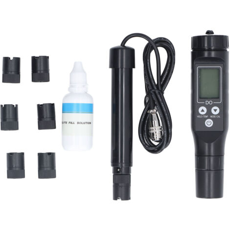 Digitales Sauerstoffoximeter mit Datensynchronisation, 0,0–30,0 mg/l, hochempfindliche Sonde, Sauerstofftest-Kit