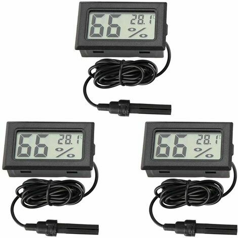Hygrometer Indoor Outdoor Thermometer Wireless Temperaturmesser und  Feuchtigkeitsmonitor mit Touchscreen und wasserdichte Außentemperatur Monit