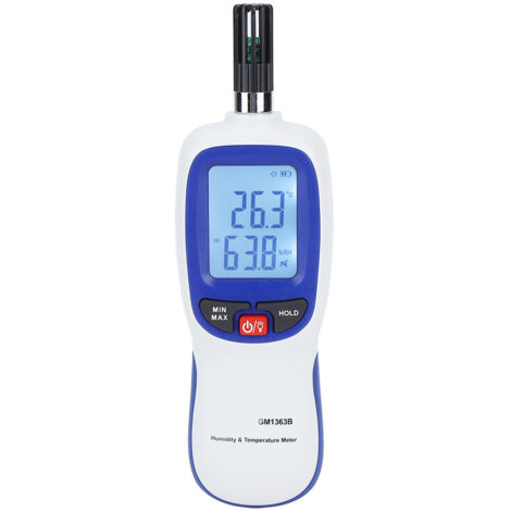 Digitales Thermometer-Hygrometer mit App und Alarmfunktion, LCD-Anzeige, Temperatur- und Feuchtigkeitsmessung, weiß hinterleuchtetem Bildschirm, Mini und tragbar für den professionellen Einsatz.