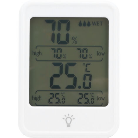Digitales Thermometer-Hygrometer mit hintergrundbeleuchtetem LCD-Bildschirm - MC41